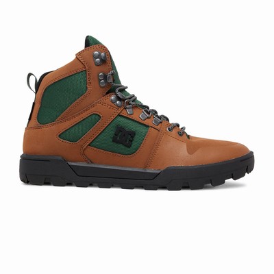 DC Pure Hi Weather Resistant Lace-Up Férfi Csizma Fekete/Zöld/Barna (CYBU86247)